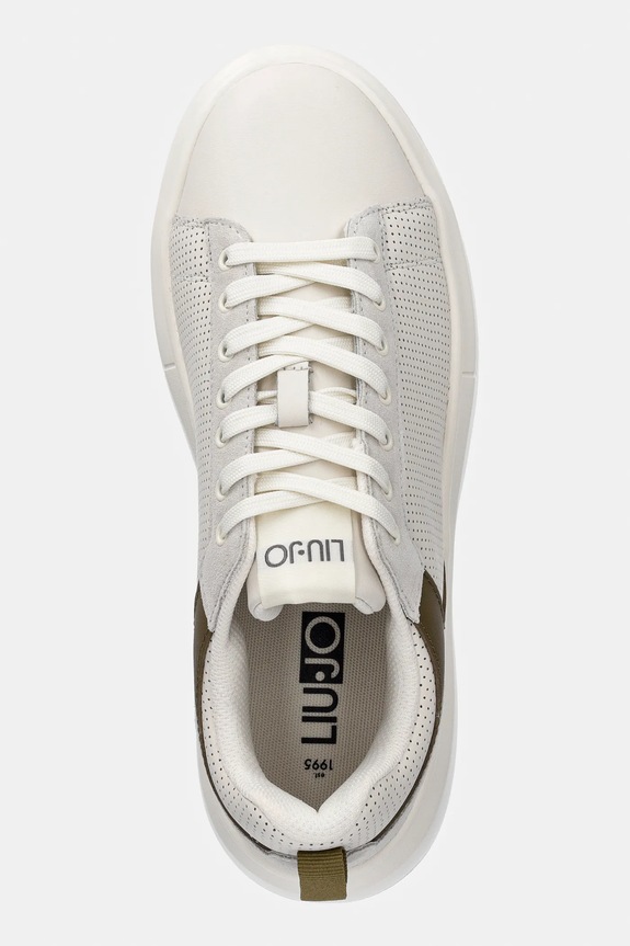 Liu Jo sneakersy skórzane BIG 05 beżowy 7B6001PX355S4011