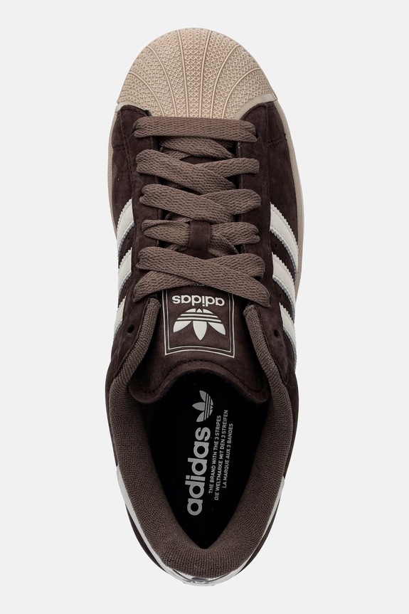 Nubuck sneakers adidas Originals Superstar II καφέ IH9314