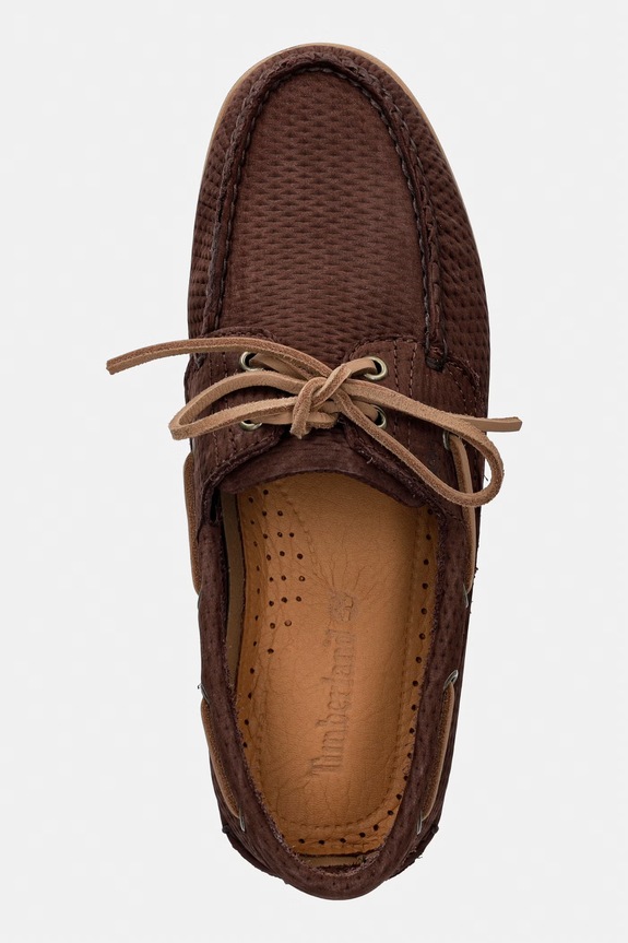 Timberland mocasini pentru bărbați, din piele întoarsă Classic Boat Boat maro TB0A4187EIV1