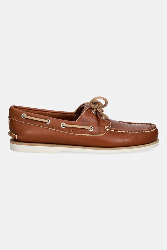 Timberland mocasini pentru bărbați, din piele Classic Boat Boat TB0A4187EM61 maro SS26