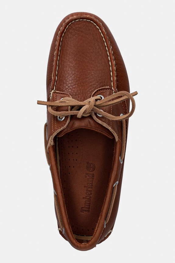 Timberland mocasini pentru bărbați, din piele Classic Boat Boat maro TB0A4187EM61