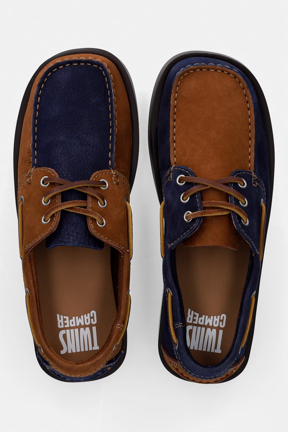 Туфли на низком ходу из нубука Camper TWS нубук тёмно-синий K101013.006