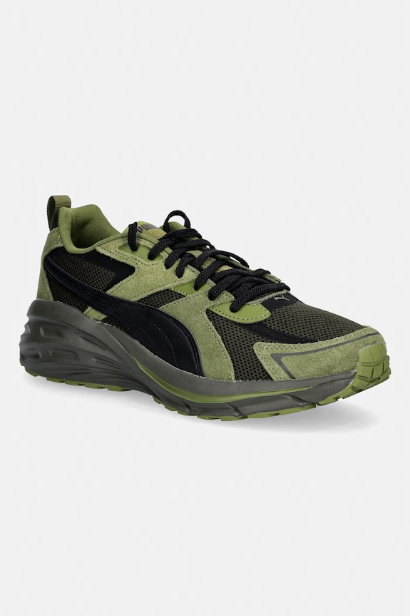 Puma sneakers Hypnotic imitatie de piele intoarsa verde 402618