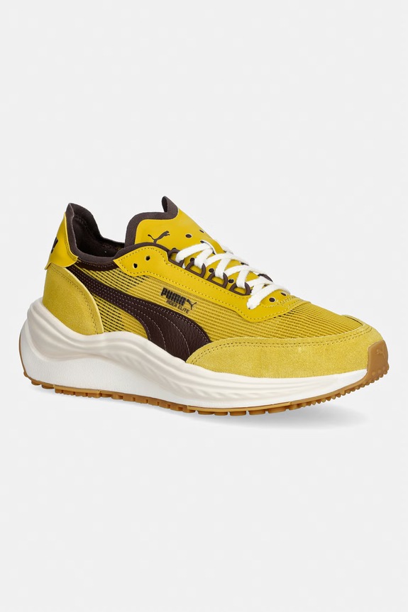 Puma sneakers Rider Elite imitatie de piele intoarsa galben 402922