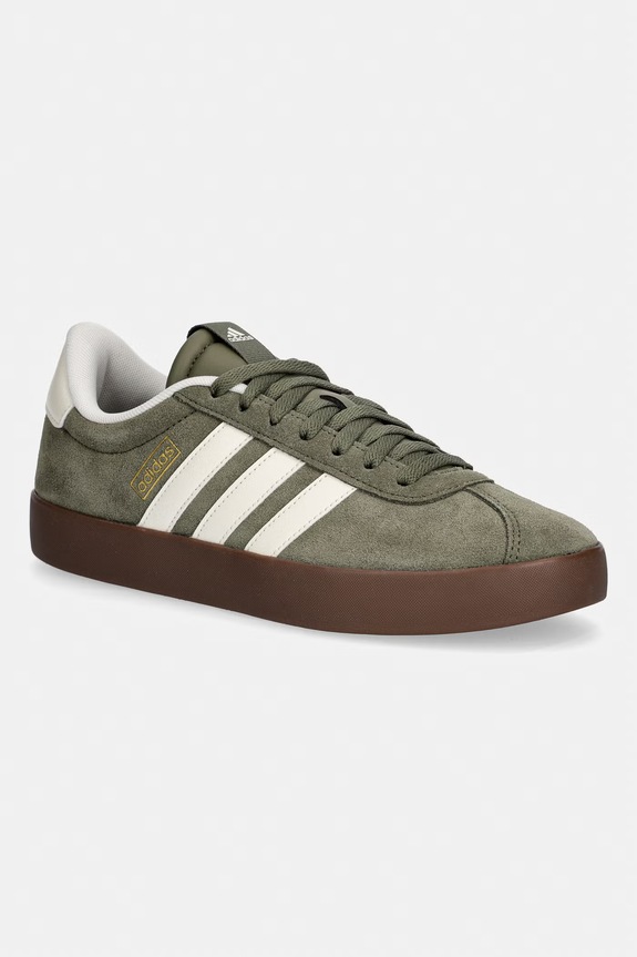 adidas sneakers VL Court 3.0 piele întoarsă verde KJ6805