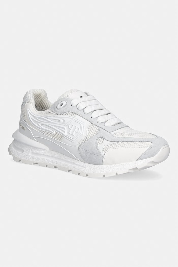 Tenisice Philipp Plein Runner Titan Edge tekstil bijela MSC4074.PLE022N.0101