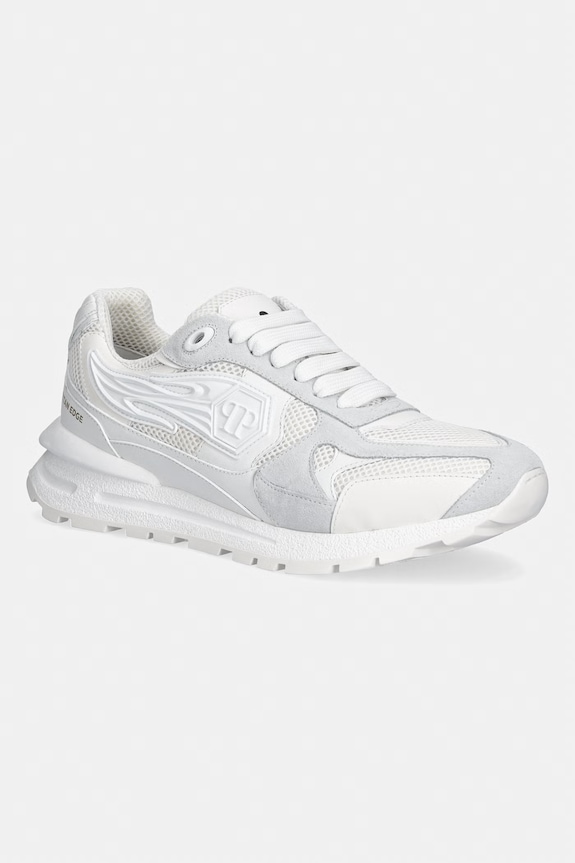 Tenisice Philipp Plein Runner Titan Edge tekstil bijela MSC4074.PLE022N.0101