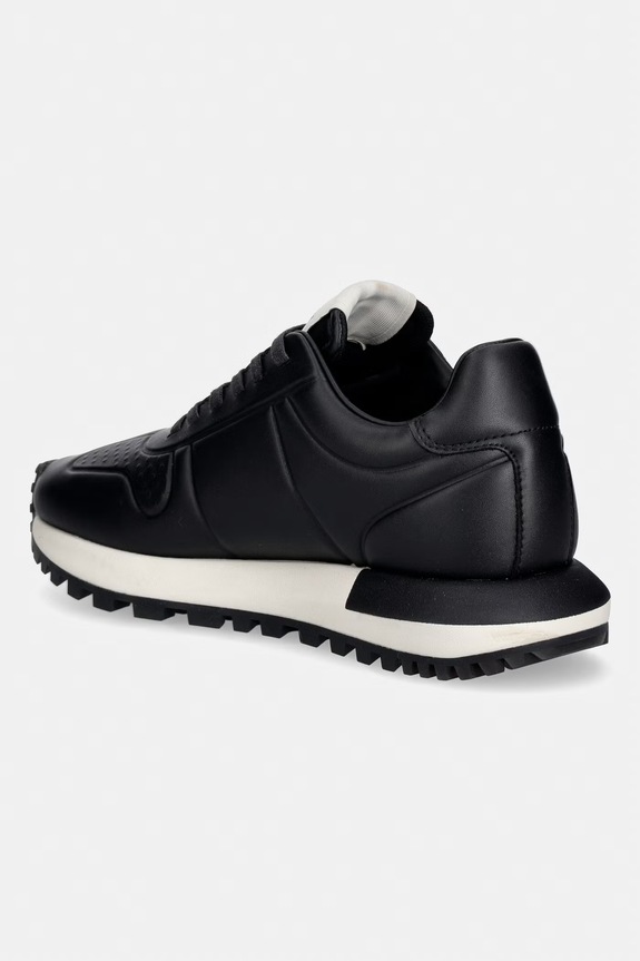 Obuwie Emporio Armani sneakersy skórzane EM003740.AF19726.MC005 czarny