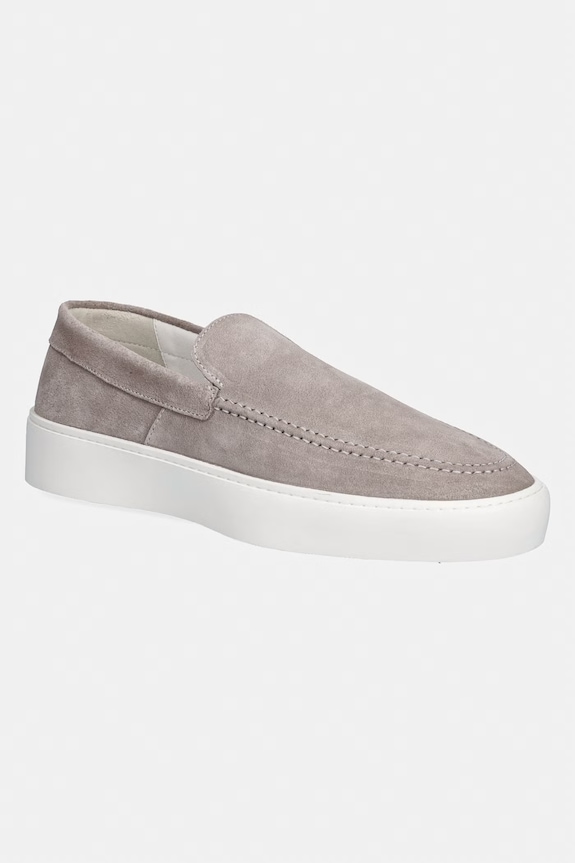 Μοκασίνια σουέτ Steve Madden Leyton δέρμα σαμουά γκρί 12000834.005
