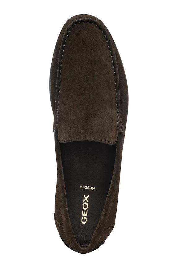 Geox mocassini in camoscio U SIRON U55Q3A00022C6006 marrone