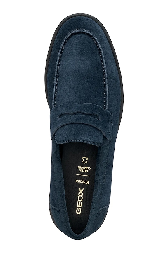 Geox mocassini in camoscio U SPHERICA EC17 U65LAA00020C4002 blu navy