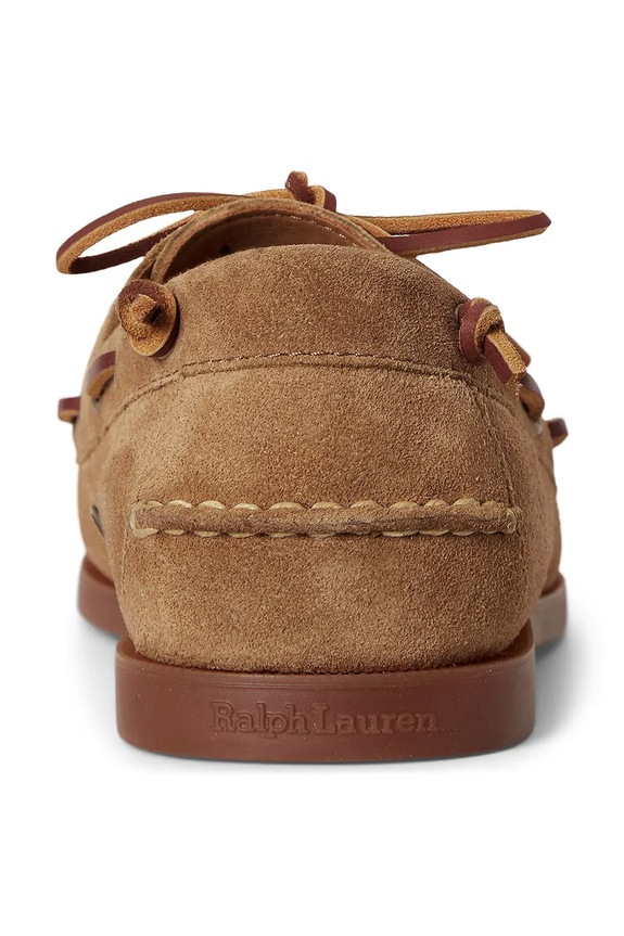 Polo Ralph Lauren mocasini pentru bărbați, din piele întoarsă Merton Boat maro 803P07645001.270