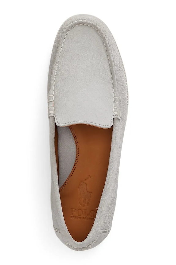 Obuv Polo Ralph Lauren mokasíny pánske semišové Merton Vnetn 803P09766002.020 sivá