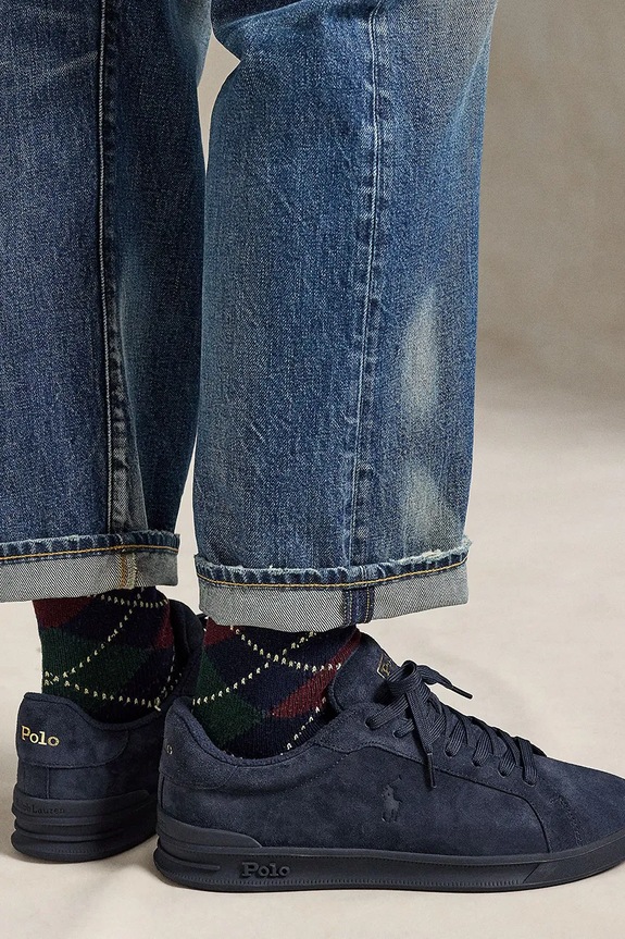 Polo Ralph Lauren sneakers in camoscio Hrt Ct II 809877601002.400 blu navy