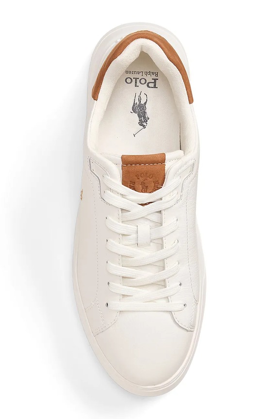 Obuv Polo Ralph Lauren Rlite Court tenisky pánske kožené 809P07170001.100 biela
