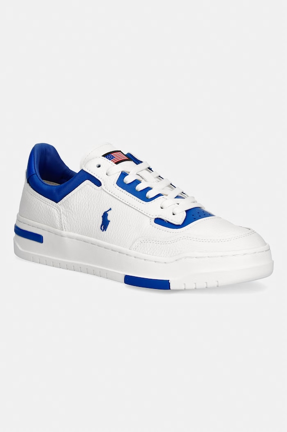 Polo Ralph Lauren Kenmare sneakers bărbătești din piele alb 809P07528002.100