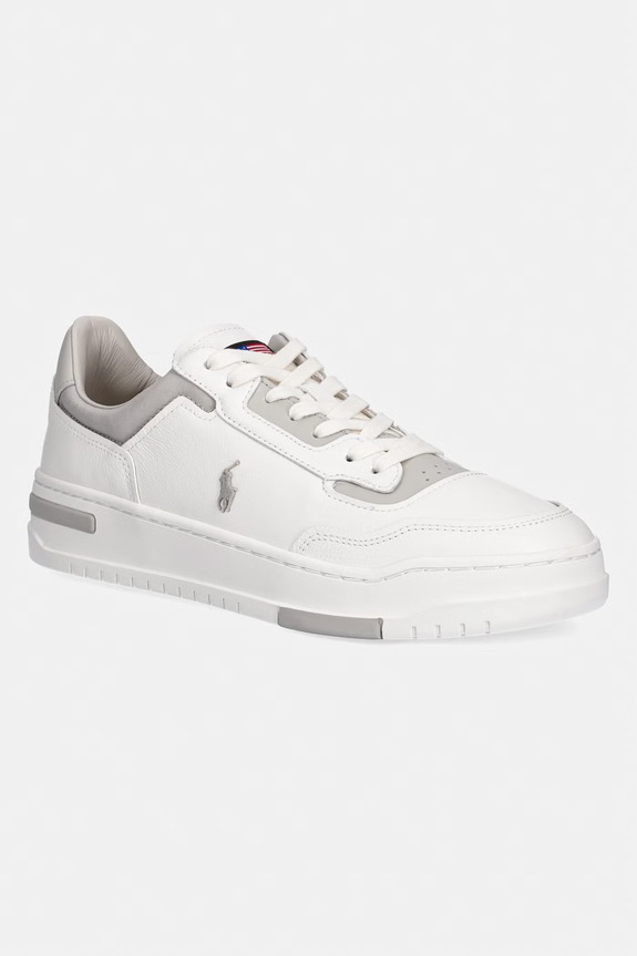 Kožne tenisice Polo Ralph Lauren Kenmare tekstil bijela 809P07528004.100