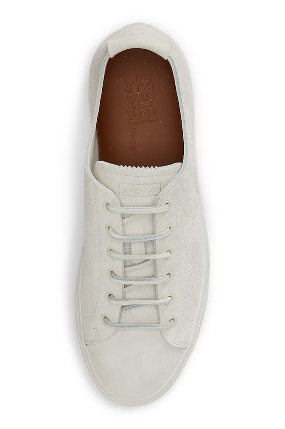 Încălțăminte Polo Ralph Lauren Jr Lux Decon sneakers pentru bărbați, din piele 809P07624003.101 alb