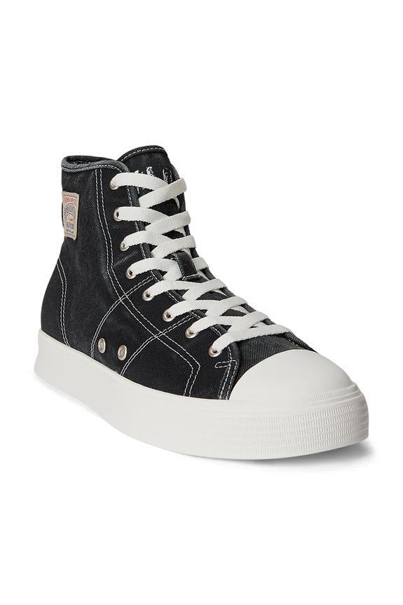Polo Ralph Lauren Ayers Mid teniși înalți pentru bărbați, din nubuc 809P07628003.001 negru SS26