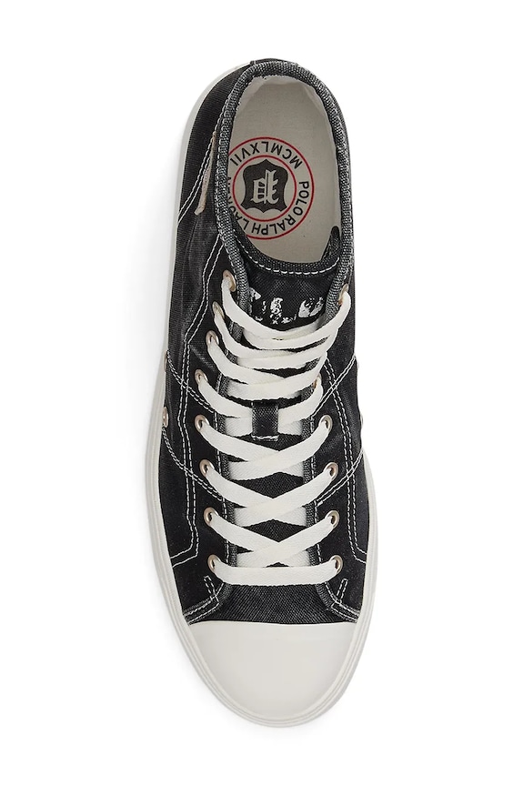 Încălțăminte Polo Ralph Lauren Ayers Mid teniși înalți pentru bărbați, din nubuc 809P07628003.001 negru