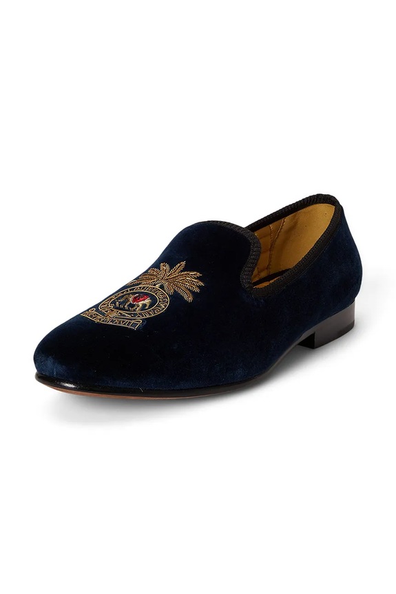 Polo Ralph Lauren mokasinke za muškarce od pamuka Paxton Slppr 811P08337001.410 mornarsko plava SS26