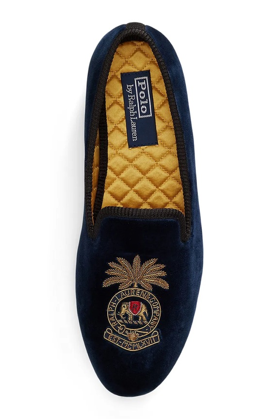 Obuća Polo Ralph Lauren mokasinke za muškarce od pamuka Paxton Slppr 811P08337001.410 mornarsko plava
