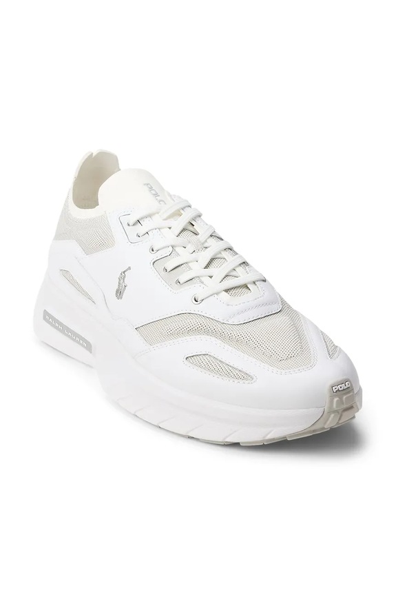 Polo Ralph Lauren Boerum Knit sneakers pentru bărbați, din piele 809P07533001.100 alb SS26