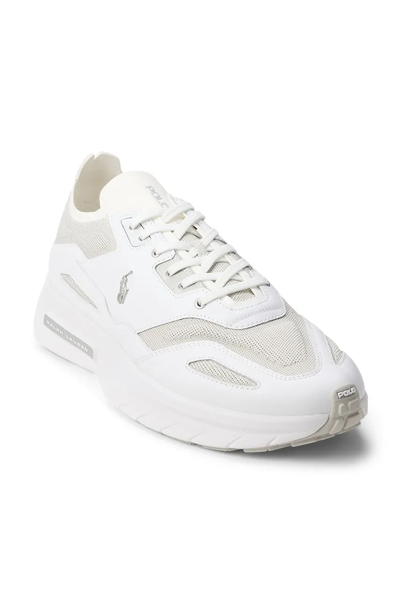 Polo Ralph Lauren Boerum Knit sneakers pentru bărbați, din piele 809P07533001.100 alb SS26