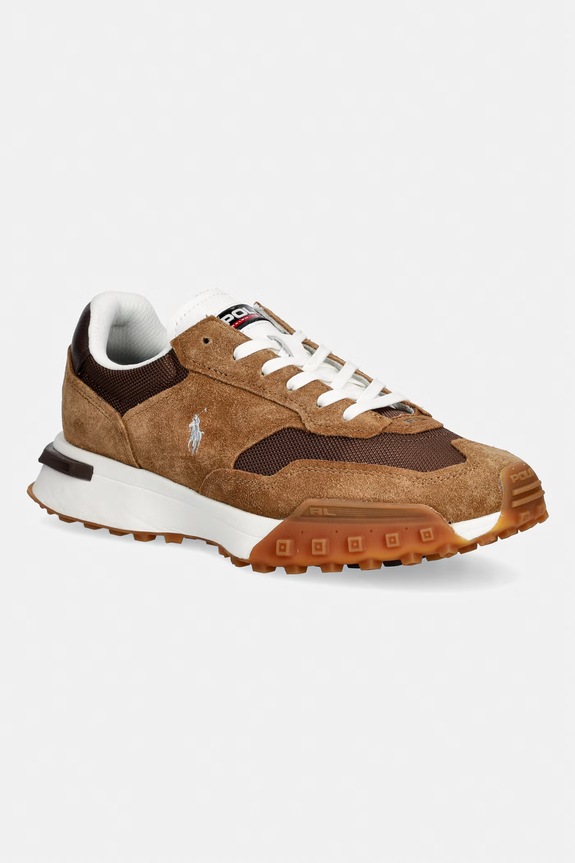 Polo Ralph Lauren Eldridge sneakers pentru bărbați, din piele întoarsă maro 809P09758001.260