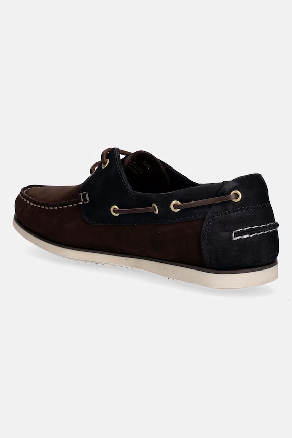 Scarpe Barbour mocassini da uomo in nubuk Wake MFO0684BR78 marrone