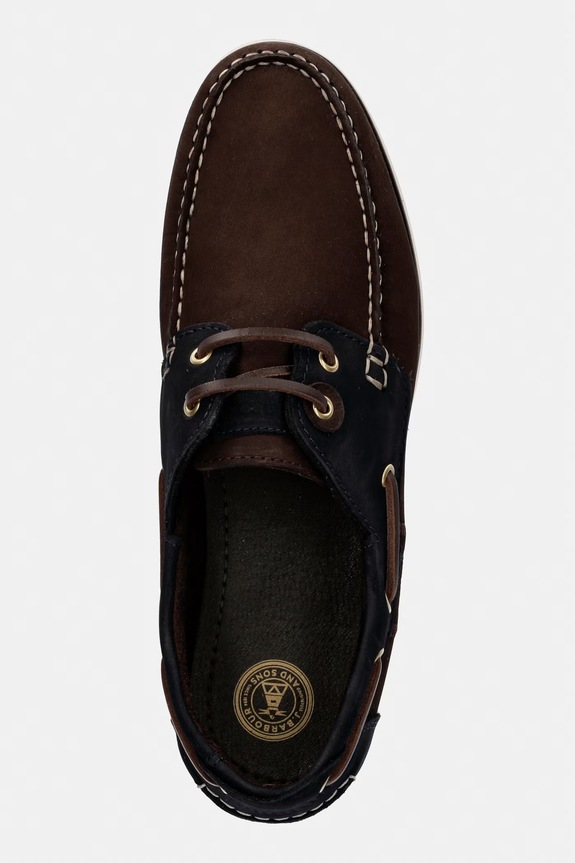 Barbour mocassini da uomo in nubuk Wake marrone MFO0684BR78