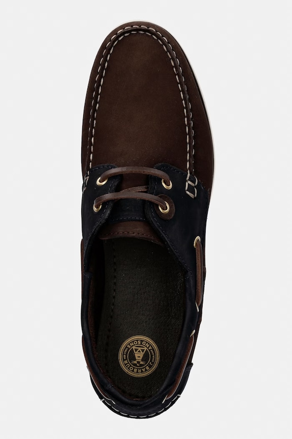 Barbour mocassini da uomo in nubuk Wake marrone MFO0684BR78