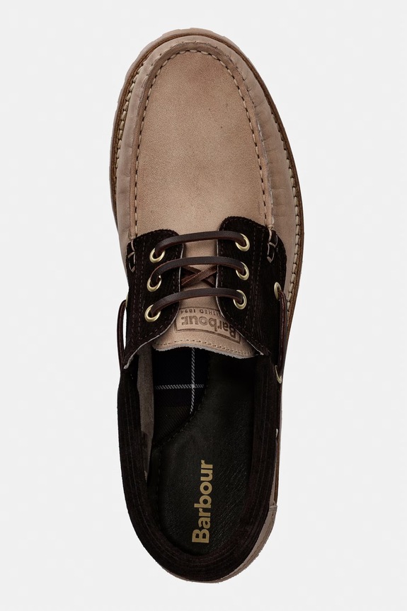 Barbour mokasíny pánske kožené Deck béžová MFO0795BE34