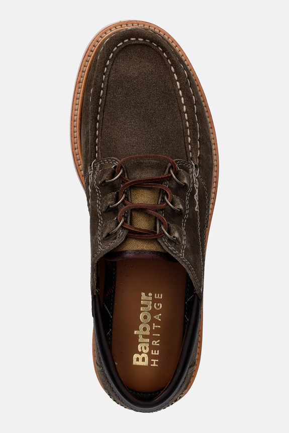 Barbour Murtun półbuty męskie zamszowe zielony MFO0833OL72