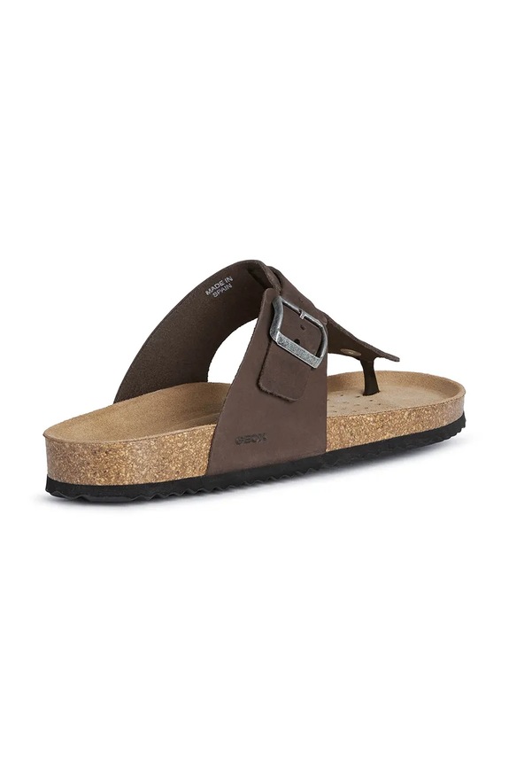 Obuv Nubukové šľapky Geox U SANDAL GHITA U159VD00032C6024 hnedá