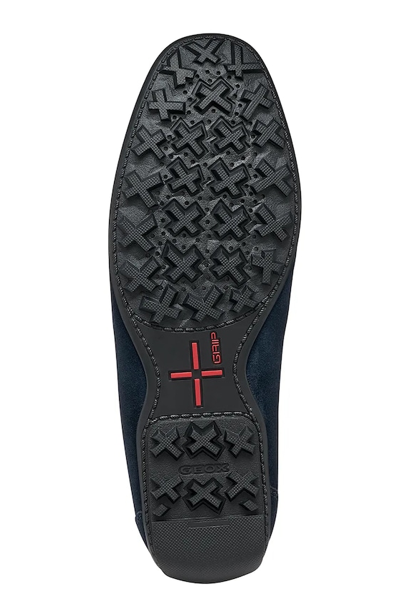 Mokasinke od brušene kože Geox U KOSMOPOLIS + GRIP U35CFA00022C4692
