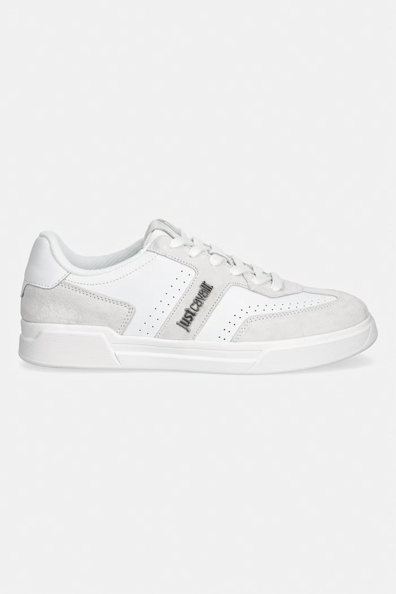 Just Cavalli sneakersy męskie skórzane 80QA3SB2ZPC12003 biały SS26
