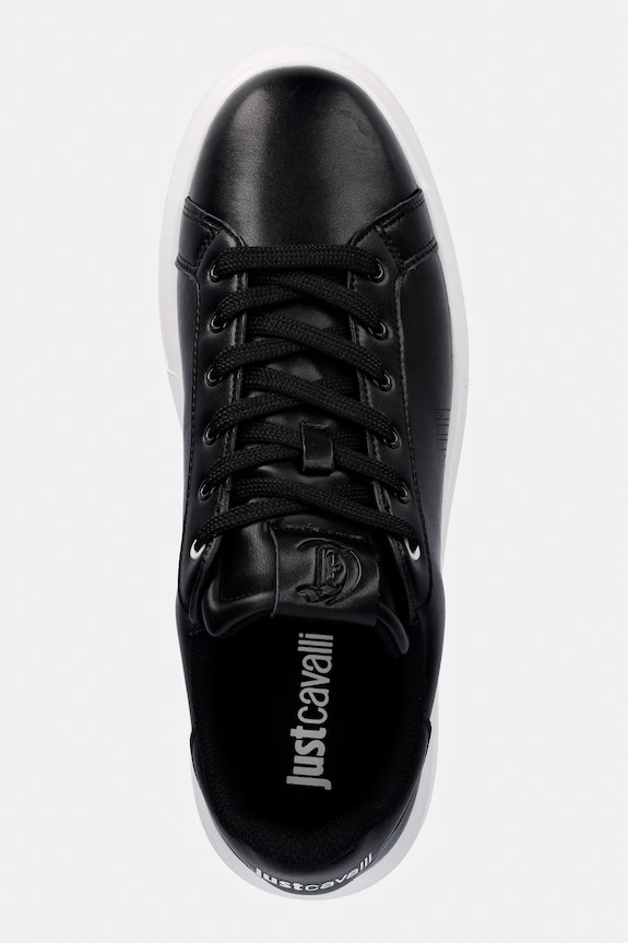 Δερμάτινα sneakers Just Cavalli μαύρο 80QA3SBAZPC16899
