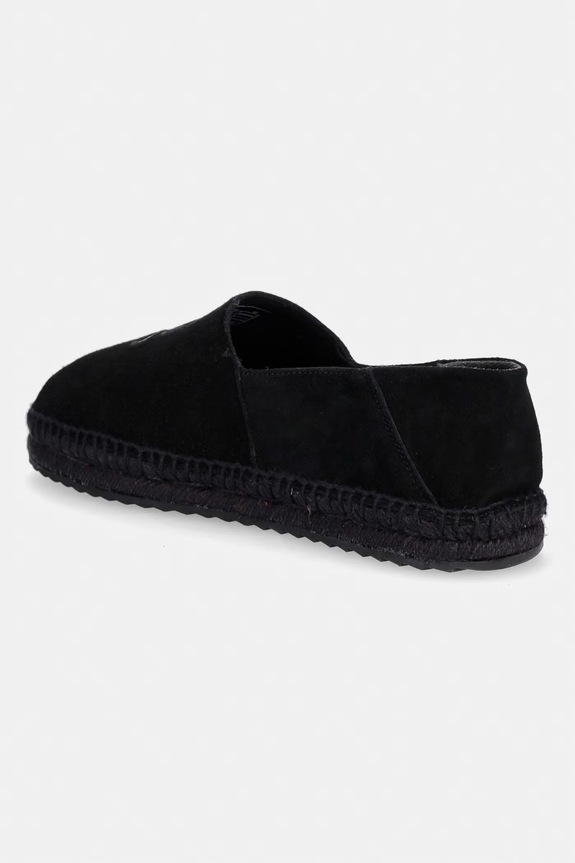 Obuwie HUGO espadryle męskie zamszowe Sannes 50563325.001 czarny