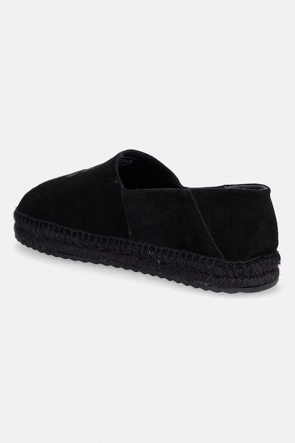 Obuwie HUGO espadryle męskie zamszowe Sannes 50563325.001 czarny