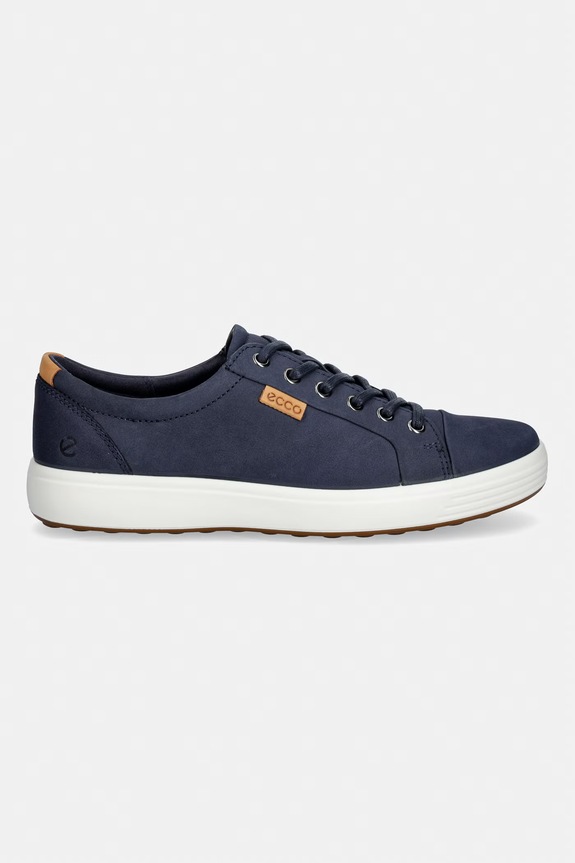 Ecco tenisówki nubukowe Soft 7 M 430004.59140 granatowy SS26