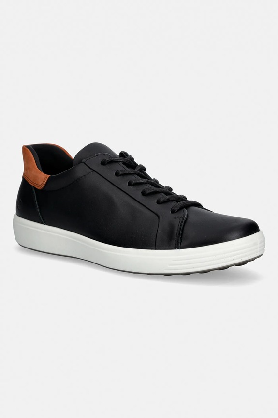 Ecco sneakersy skórzane Soft 7 M pozostałe czarny 470824.51866