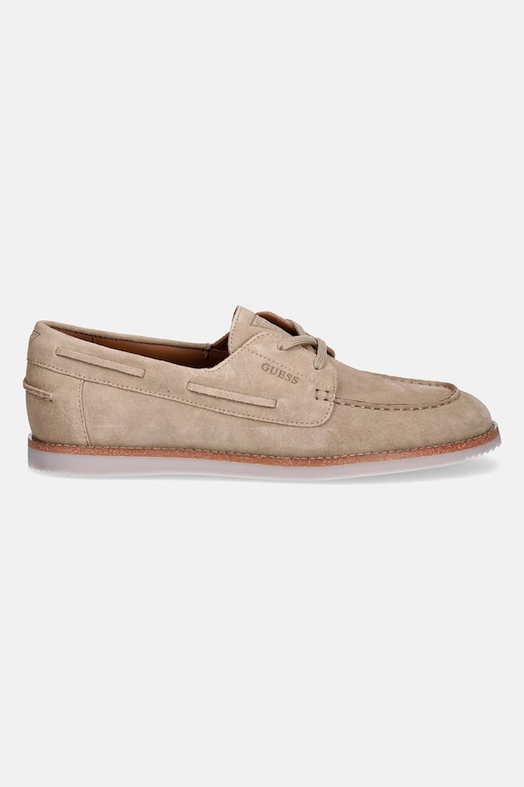 Guess mokasyny męskie zamszowe OPPERNE FMJOPP.SUE14.TAUPE beżowy SS26