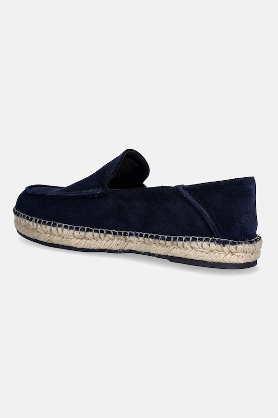 Încălțăminte Guess mocasini pentru bărbați, din piele întoarsă LOPADE FMJLOP.SUE14.BLUE bleumarin