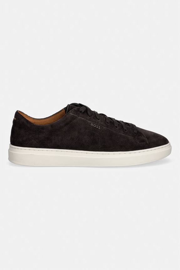 Велурени маратонки BOSS Kieran 50563162.201 кафяв SS26