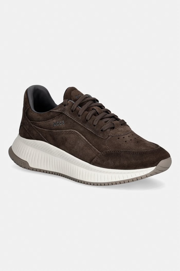 BOSS TTNM EVO sneakersy męskie zamszowe brązowy 50563920.205