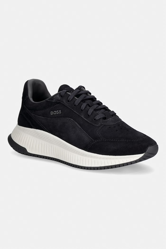 BOSS TTNM EVO férfi velúr sportcipő sötétkék 50563920.401