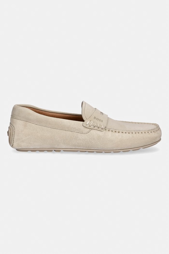 BOSS mocasini din piele întoarsă Noel 50541750.135 bej SS26