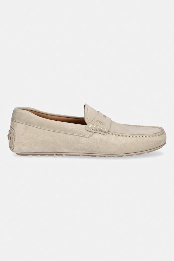BOSS mocasini din piele întoarsă Noel 50541750.135 bej SS26