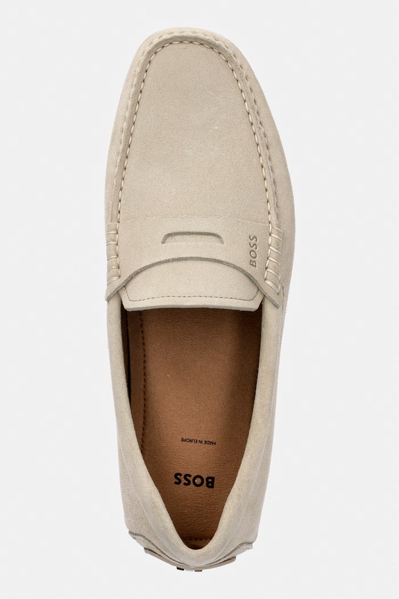 BOSS mocasini din piele întoarsă Noel bej 50541750.135
